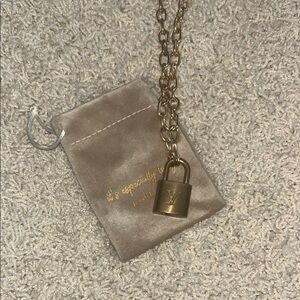 Gold Padlock Necklace